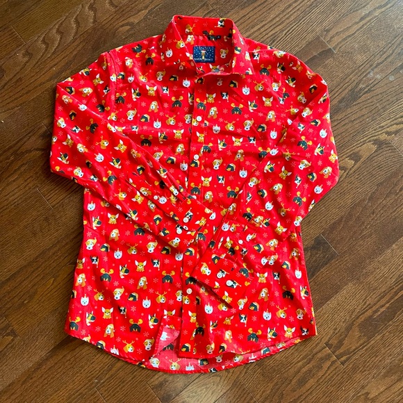 Simon Banks Christmas shirt with dogs - Picture 1 of 5